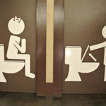 Табличка с правилами поведения в туалете большая на дверь