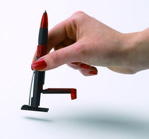 Ручка шариковая со встроенным штемпелем черного цвета COLOP PRINT PEN