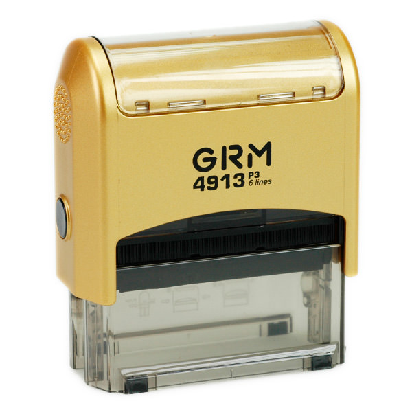Пластиковая прямоугольная оснастка для штампа в золотом и серебряном корпусе GRM 4913